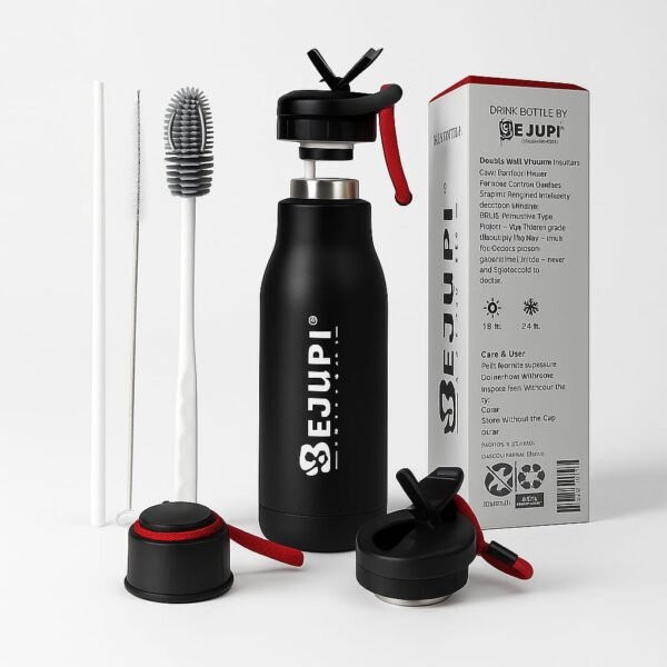 WhatsApp Image 2025-08-16 at 12.00.01_2361cda6 Bejupi-350 ml Drinking Bottle, Stainless Steel, Black, Portable Bottle with Brush